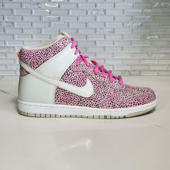 Nike Dunk High Skinny Print Medium Gray Laser Purple - Picture 2 of 12